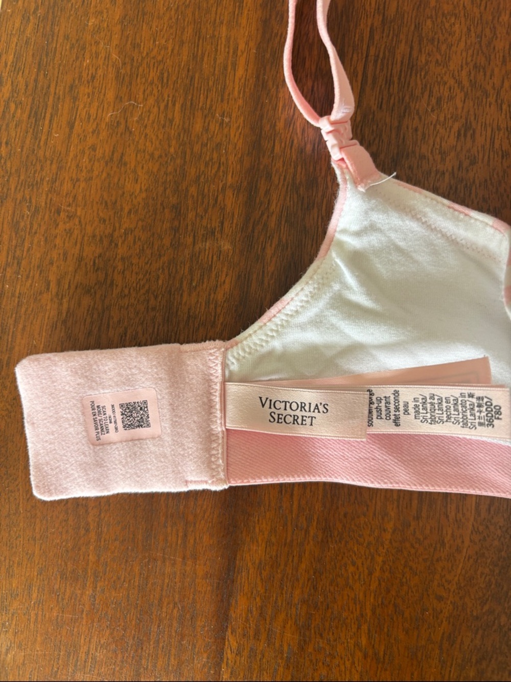 Victoria's Secret Pink and White Striped Lightly Padded T-Shirt Bra - Picture 4 of 8